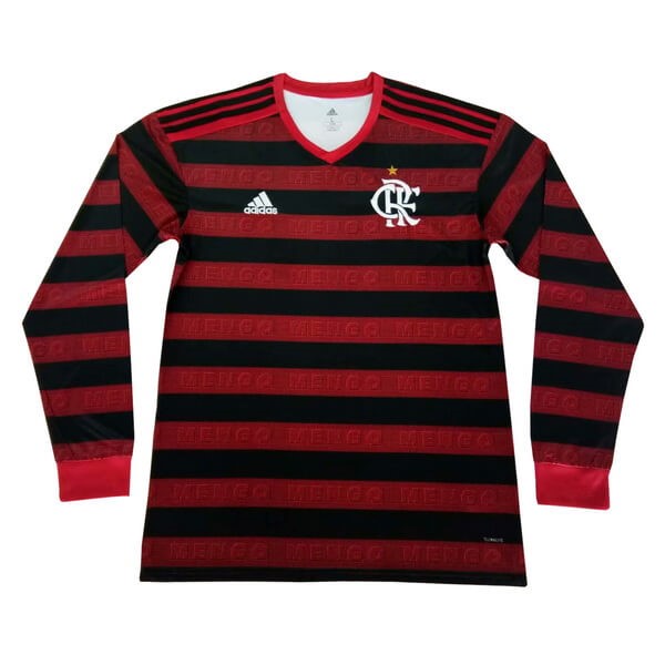 Camiseta Flamengo 1ª ML 2019-2020 Rojo